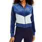Jaqueta Nike Sportswear Velour Colorblocked Feminina Azul Tamanho Médio