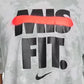 Camiseta curta Nike Dri-Fit Distressed Logo feminina, verde, tamanho grande
