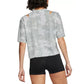 Camiseta curta Nike Dri-Fit Distressed Logo feminina, verde, tamanho grande