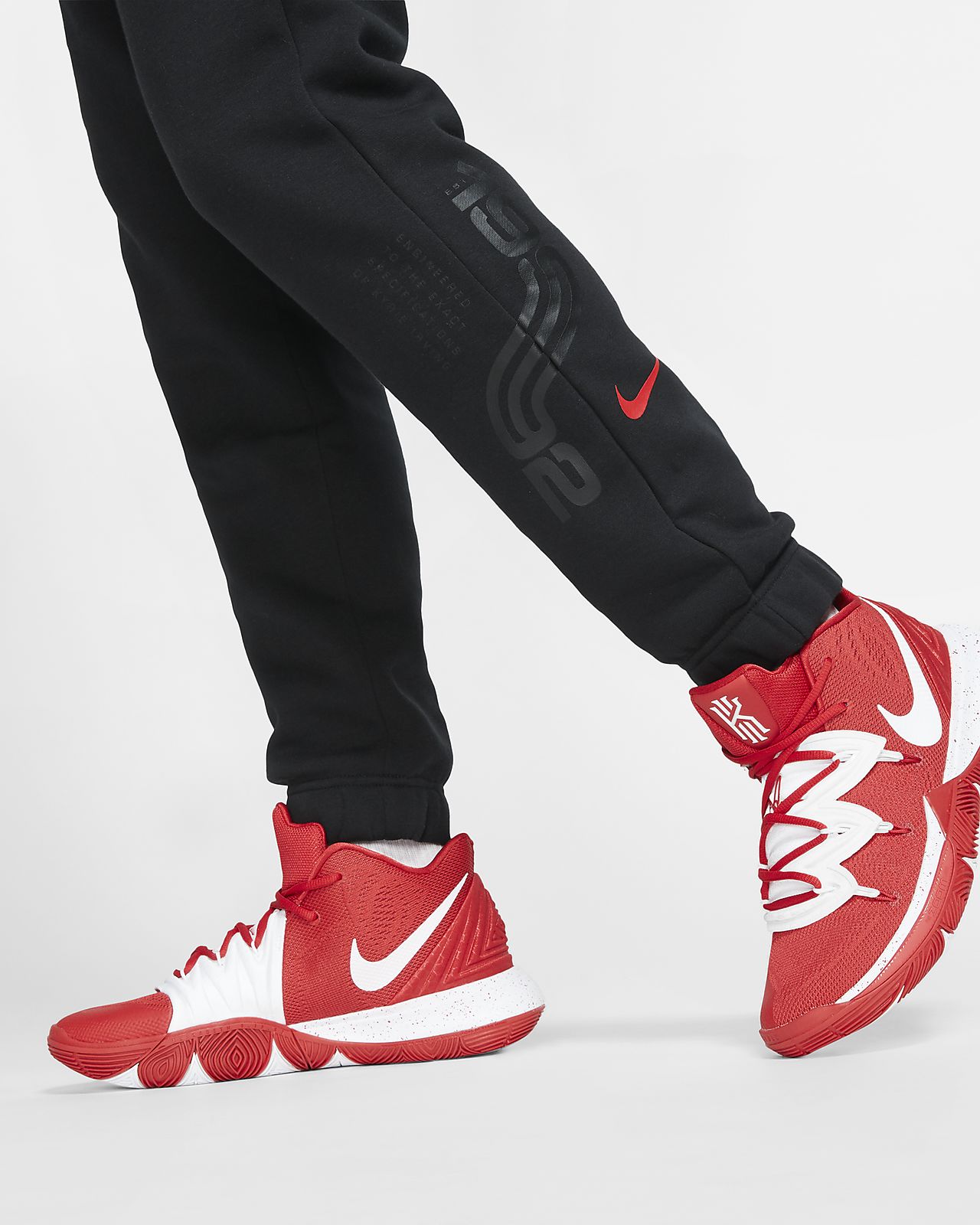 Calça de basquete Nike Fleece masculina, preta, tamanho grande