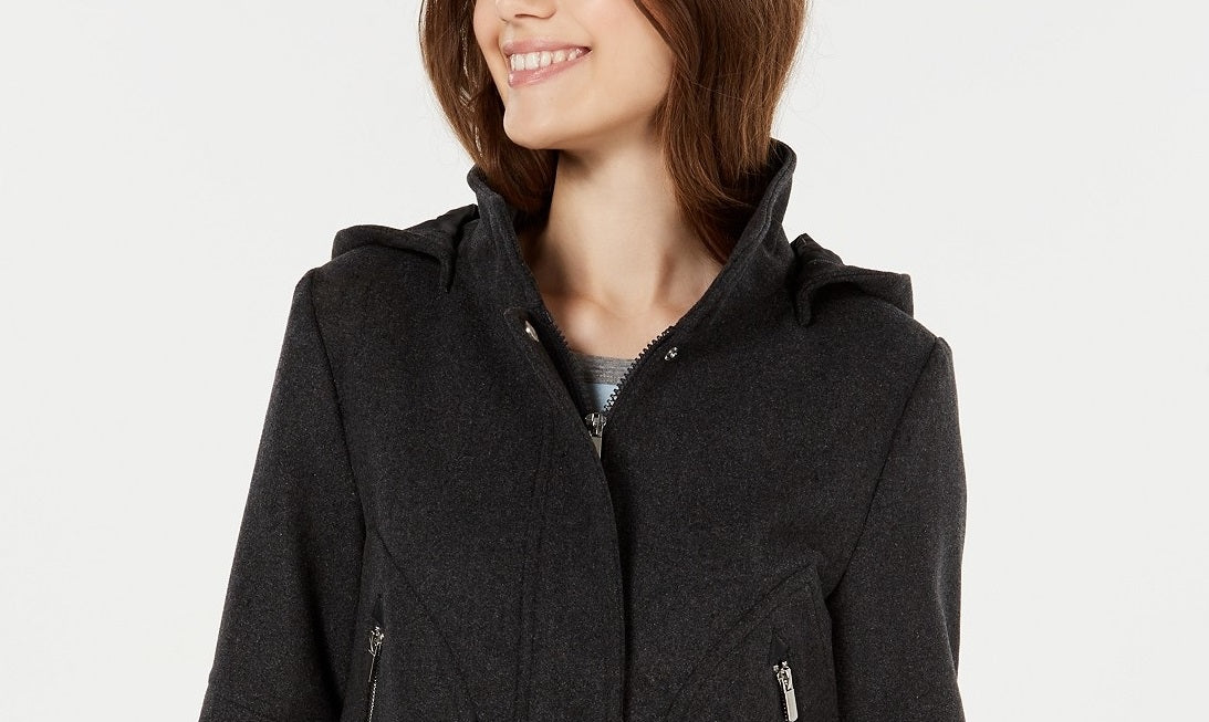 Casaco com capuz rosa para juniores da Celebrity, tamanho pequeno, carvão