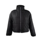 Casaco curto puffer rosa Celebrity Juniors, tamanho extra grande, preto