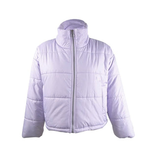 Celebrity Pink Juniors' Cropped Puffer Coat Lila Size Large