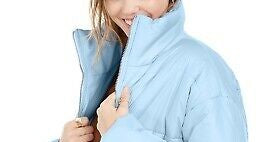 Casaco curto feminino rosa júnior celebridade azul tamanho xx grande