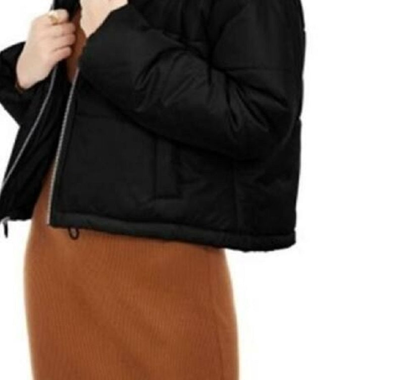 Casaco curto puffer rosa Celebrity Juniors, preto, tamanho pequeno