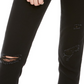 Calça jeans skinny feminina Curvy cintura média rosa celebridade, preta, tamanho 7