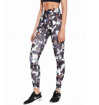 Calça Nike Feminina Estampada Floral Lavada Preta Tamanho Extra Pequeno