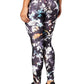 Calça Nike Feminina Estampada Floral Lavada Preta Tamanho Extra Pequeno