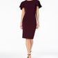 Vestido Capelet Bainha Calvin Klein Feminino Roxo Tamanho 6