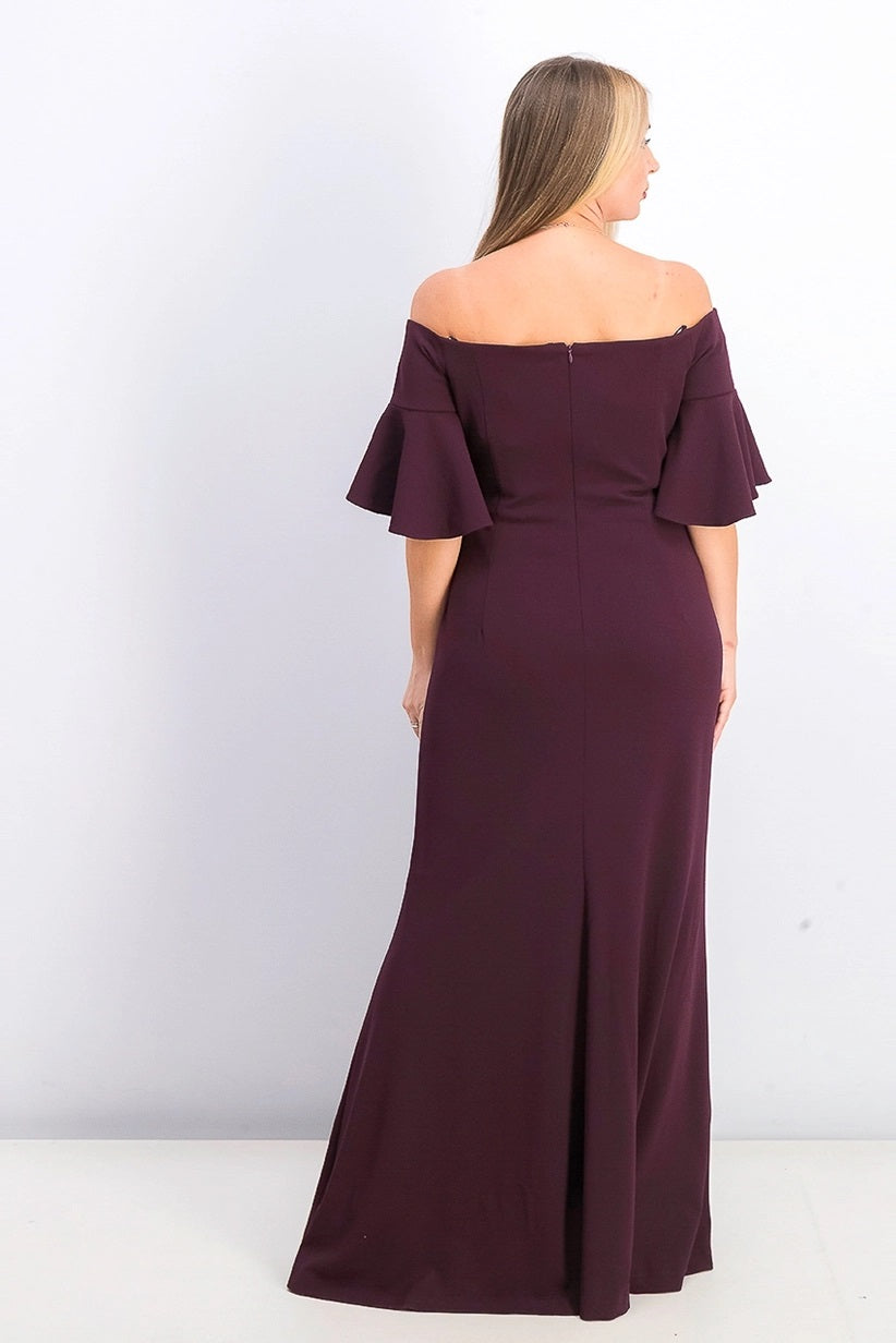 Vestido curto feminino Calvin Klein Sweetheart ombro a ombro roxo tamanho 14