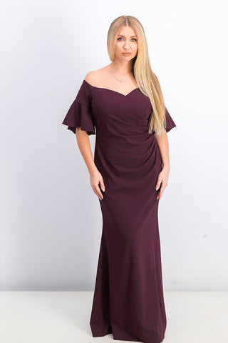 Vestido Calvin Klein Feminino Sweetheart Off-The-Sheer Roxo Tamanho 2