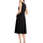 Vestido Calvin Klein Feminino com Cinto e Ombros Enfeitados, Preto, Tamanho 8