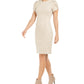 Vestido tubinho tulipa de camurça sintética Calvin Klein feminino, marrom, tamanho 8