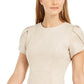 Vestido tubinho tulipa de camurça sintética Calvin Klein feminino, marrom, tamanho 8