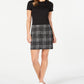 Vestido Calvin Klein Feminino Liso e Xadrez Preto Tamanho 14