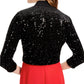Cardigan Calvin Klein Feminino com Lantejoulas Preto Tamanho P