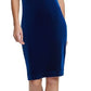 Vestido Calvin Klein Feminino de Veludo Ombro a Ombro Azul Tamanho 16