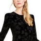 Vestido Calvin Klein Feminino Burnout Velvet Pattern A-Line Preto Tamanho 16