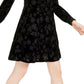 Vestido Calvin Klein Feminino Burnout Velvet Pattern A-Line Preto Tamanho 16