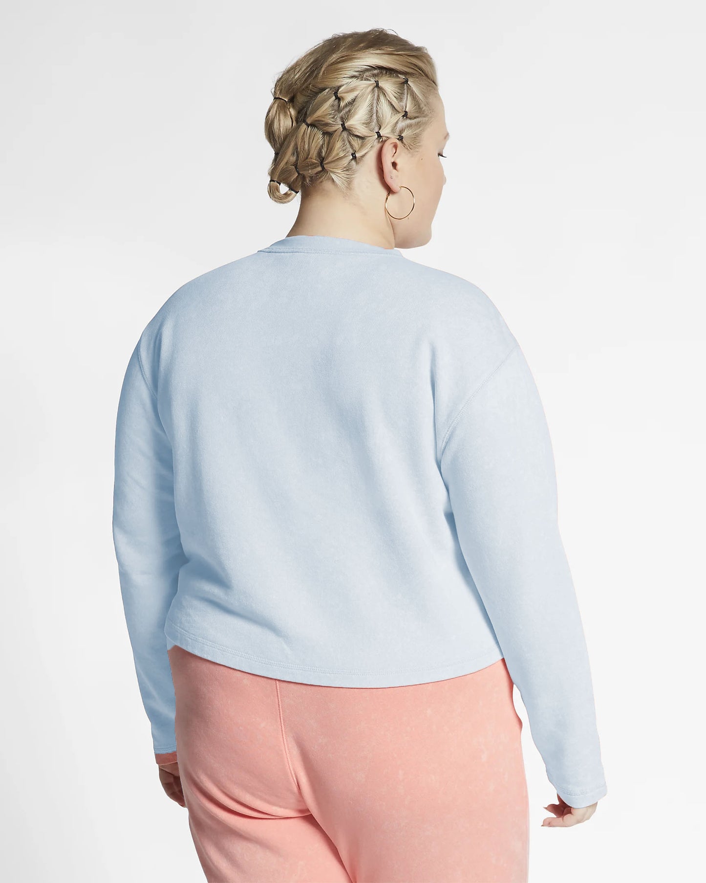 Moletom Nike Sportswear Plus Cropped Crew Feminino Azul Tamanho 2X