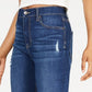 Calça jeans skinny feminina rosa celebridade, cintura alta, turquesa/azul, tamanho 15