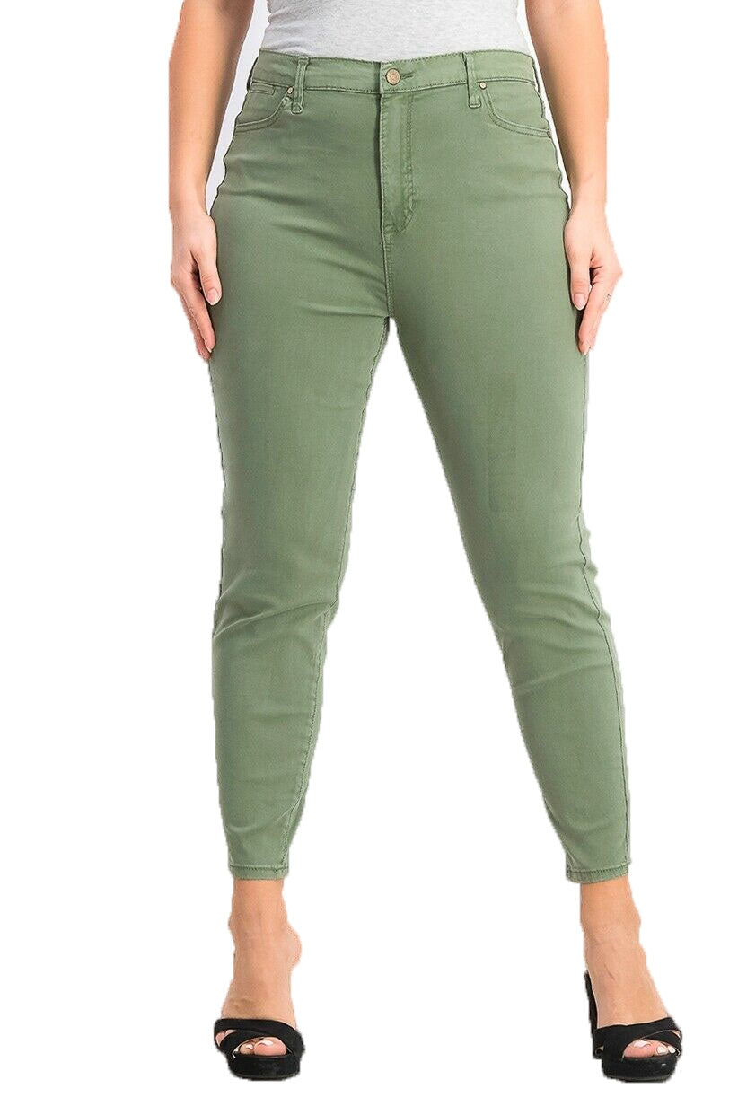 Calça jeans skinny de cintura alta para jovens da Celebrity Pink, tamanho 5, verde