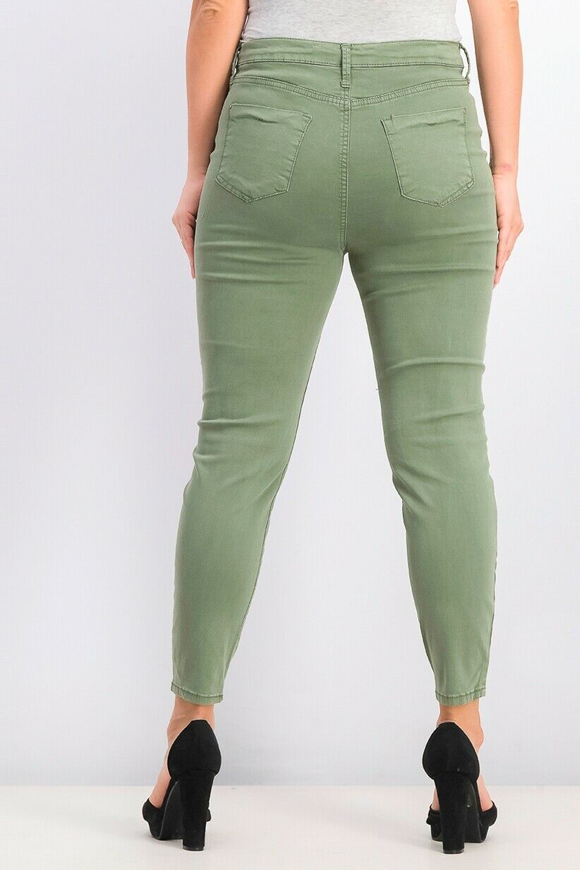 Calça jeans skinny de cintura alta para jovens da Celebrity Pink, tamanho 5, verde