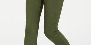Calça jeans skinny colorida de cintura alta para juniores da Celebrity Pink, tamanho 0, verde
