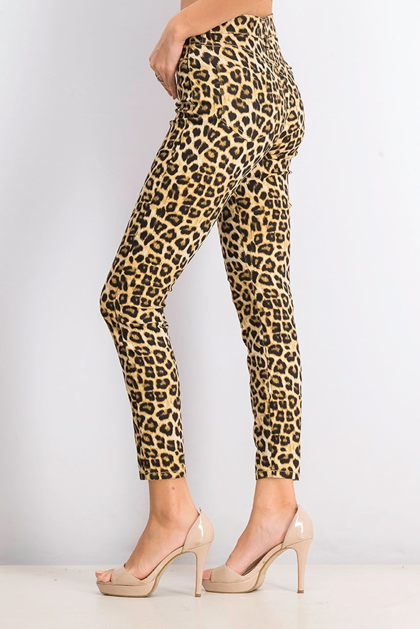 Calça jeans skinny com estampa de chita, Celebrity Pink Juniors, tamanho 3, amarela