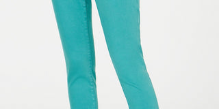 Calça jeans skinny colorida infantil rosa da Celebrity, tamanho 9, verde