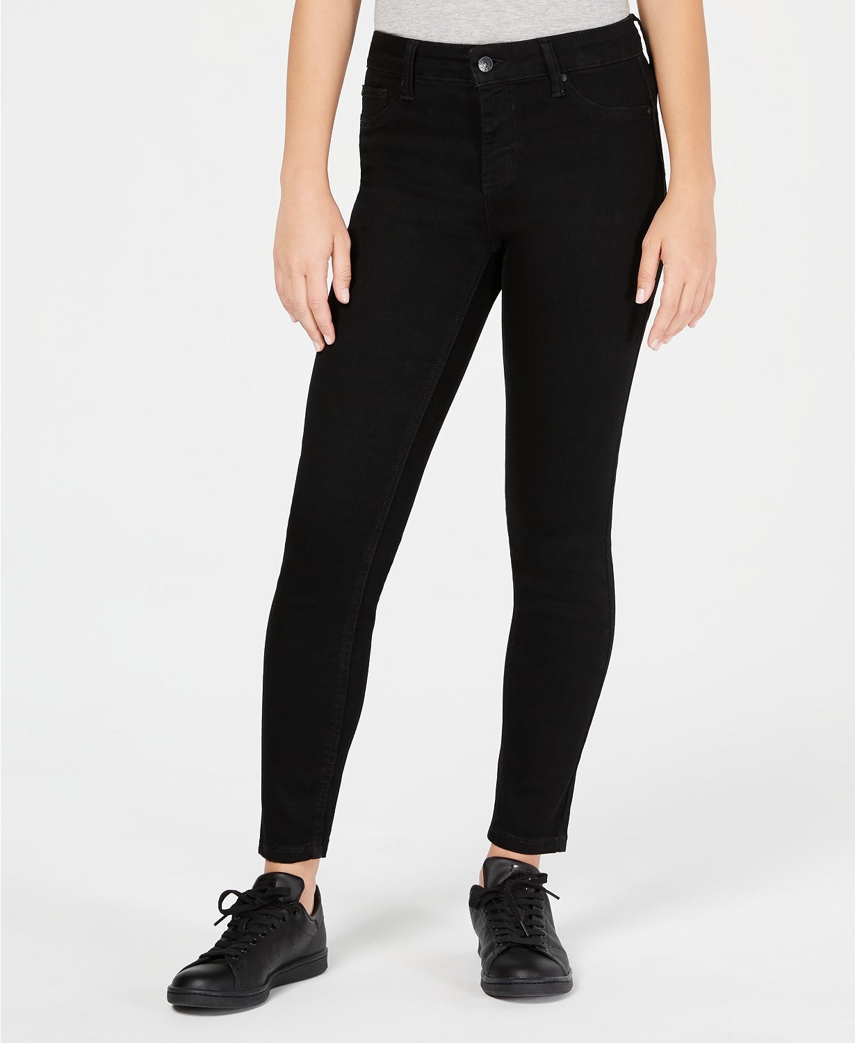 Calça jeans skinny push-up curvilínea da Celebrity Pink Juniors, tamanho 1, preta