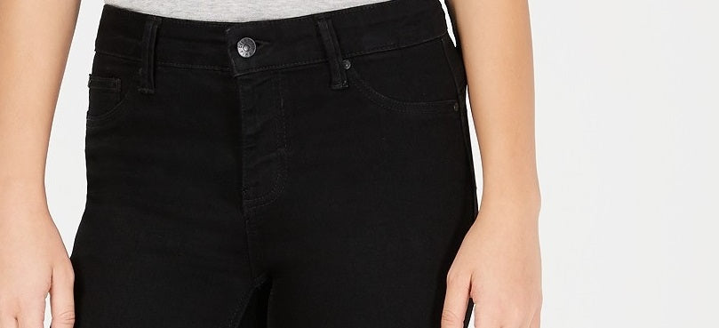 Calça jeans skinny push-up curvilínea da Celebrity Pink Juniors, tamanho 1, preta