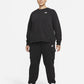Moletom Nike Sportswear Fleece com gola redonda plus size feminino, cor carvão, tamanho 3X