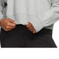 Moletom Nike Sportswear Fleece com gola redonda plus size feminino, cinza, tamanho extragrande