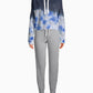 Calvin Klein Moletom Cropped High Tide Tie-Dyed Feminino Azul Tamanho Grande