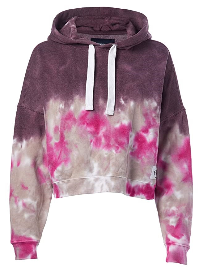 Calvin Klein High Tide Tie-Dyed Cropped Hoodie Feminino Rosa Tamanho P