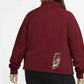 Blusa Nike Sportswear Shine Fleece Plus Size Feminina com Zíper 1/2 Rosa Tamanho Extra Grande