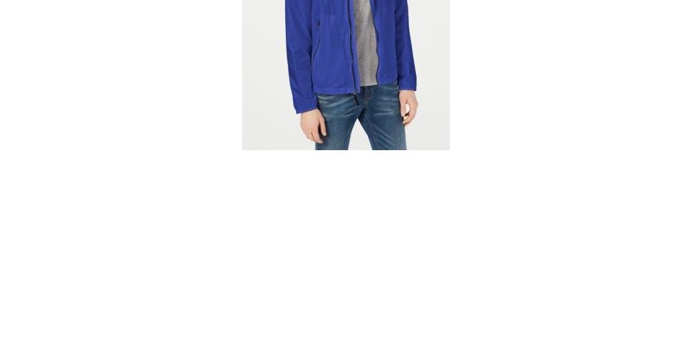 Jaqueta leve ripstop masculina Calvin Klein, azul-marinho, tamanho 2, extra grande