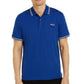 Camisa polo masculina Michael Kors de algodão piqué azul-claro, tamanho grande