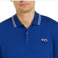 Camisa polo masculina Michael Kors de algodão piqué azul-claro, tamanho grande