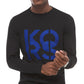 Moletom com logo empilhado masculino Michael Kors, preto, tamanho extra grande