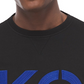 Moletom com logo empilhado masculino Michael Kors, preto, tamanho extra grande