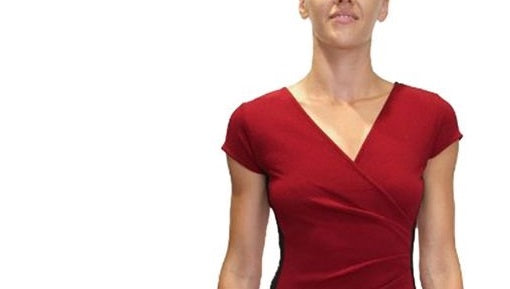 Vestido envelope falso plus size da Almost Famous para mulheres, vermelho escuro, tamanho 1X