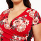 Vestido estampado plus size da Almost Famous para mulheres, vermelho, tamanho 3X