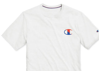 Camiseta de pijama masculina Champion de algodão, branca, tamanho grande