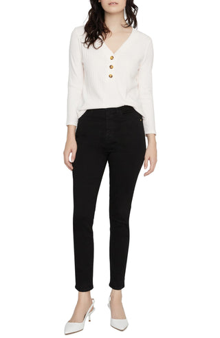 Blusa Aiden Feminina Sanctuary com Botões, Marfim, Tamanho Médio