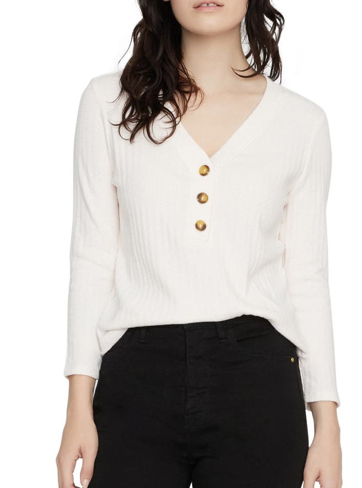 Blusa Aiden Feminina Sanctuary com Botões, Marfim, Tamanho Médio