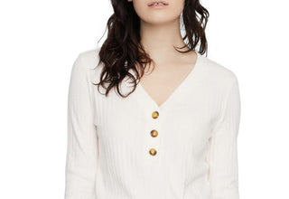 Blusa Aiden Feminina Sanctuary com Botões, Marfim, Tamanho Médio