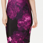 Vestido curto feminino Calvin Klein com manga bufante e estampa floral, roxo, tamanho 1