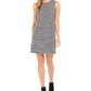 Vestido Calvin Klein Feminino Petite Fringe Tweed Shift Cinza Médio Tamanho 8